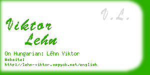 viktor lehn business card
